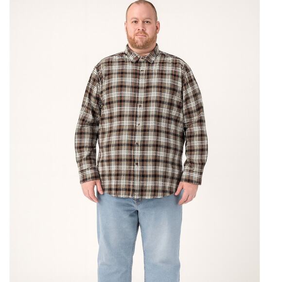 Club Room Men's Button-Down Plaid Shirt XXL Black White Red Long Sleeve NWT - Picture 1 of 7
